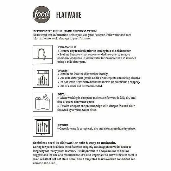 Food Network™ Flatware*Food Network 20-Piece Classic Silver Flatware Set